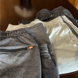 Gray and White Athletic Shorts set of 3